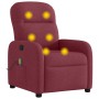 Sillón de masaje reclinable de tela color vino tinto en Sillones | Comprar online en Foru.es