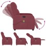 Sillón de masaje reclinable de tela color vino tinto en Sillones | Comprar online en Foru.es