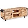 Mueble de TV madera de mango rugosa 120x30x50 cm de vidaXL, Muebles TV - Ref: Foro24-244009, Precio: 231,19 €, Descuento: %