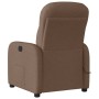 Sillón reclinable con masaje de tela marrón en Sillones | Comprar online en Foru.es