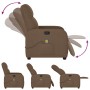 Sillón reclinable con masaje de tela marrón en Sillones | Comprar online en Foru.es