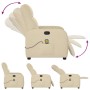 Sillón de masaje reclinable de tela crema en Sillones | Comprar online en Foru.es