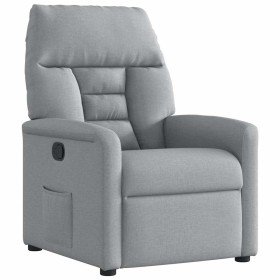 Sillón reclinable de tela gris claro en Sillones | Comprar online en Foru.es