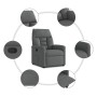 Sillón reclinable de tela gris oscuro en Sillones | Comprar online en Foru.es
