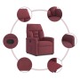 Sillón reclinable de tela rojo tinto en Sillones | Comprar online en Foru.es