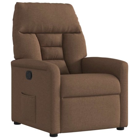 Sillón reclinable de tela marrón en Sillones | Comprar online en Foru.es
