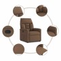 Sillón reclinable de tela marrón en Sillones | Comprar online en Foru.es
