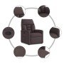 Sillón reclinable de tela marrón oscuro en Sillones | Comprar online en Foru.es