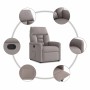 Sillón reclinable de tela gris taupe en Sillones | Comprar online en Foru.es