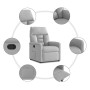 Sillón reclinable de tela gris nube en Sillones | Comprar online en Foru.es