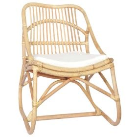 Silla de ratán lino de vidaXL, Sillones - Ref: Foro24-325481, Precio: 172,68 €, Descuento: %