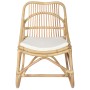Silla de ratán lino de vidaXL, Sillones - Ref: Foro24-325481, Precio: 172,68 €, Descuento: %