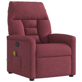 Sillón de masaje reclinable de tela color vino tinto en Sillones | Comprar online en Foru.es