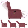 Sillón de masaje reclinable de tela color vino tinto en Sillones | Comprar online en Foru.es