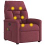 Sillón de masaje reclinable de tela color vino tinto en Sillones | Comprar online en Foru.es