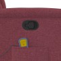 Sillón de masaje reclinable de tela color vino tinto en Sillones | Comprar online en Foru.es