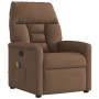 Sillón reclinable con masaje de tela marrón en Sillones | Comprar online en Foru.es
