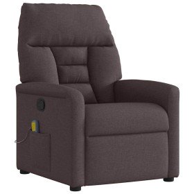 Sillón de masaje reclinable de tela marrón oscuro en Sillones | Comprar online en Foru.es