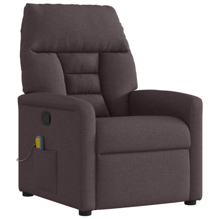 Sillón de masaje reclinable de tela marrón oscuro en Sillones | Comprar online en Foru.es