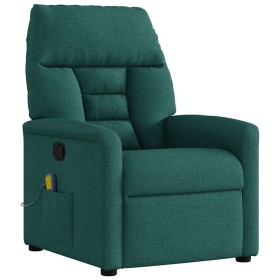 Sillón de masaje reclinable de tela verde oscuro en Sillones | Comprar online en Foru.es