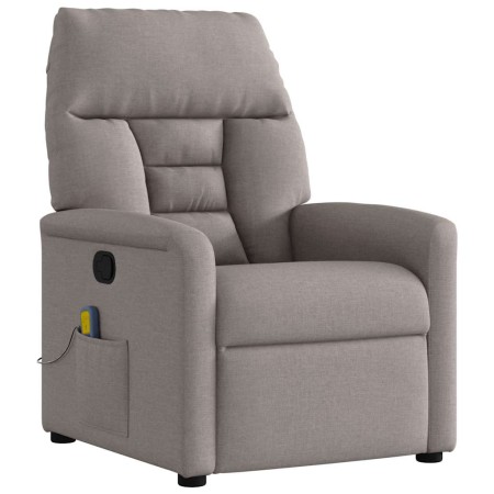 Sillón de masaje reclinable de tela gris taupé en Sillones | Comprar online en Foru.es