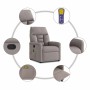 Sillón de masaje reclinable de tela gris taupé en Sillones | Comprar online en Foru.es