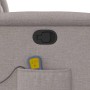 Sillón de masaje reclinable de tela gris taupé en Sillones | Comprar online en Foru.es