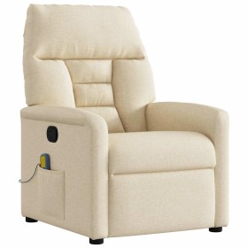 Sillón de masaje reclinable de tela crema en Sillones | Comprar online en Foru.es