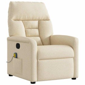 Sillón de masaje reclinable de tela crema en Sillones | Comprar online en Foru.es