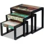 Mesas apilables 3 unidades madera maciza reciclada de vidaXL, Mesas auxiliares - Ref: Foro24-243279, Precio: 213,99 €, Descue...