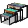 Mesas apilables 3 unidades madera maciza reciclada de vidaXL, Mesas auxiliares - Ref: Foro24-243279, Precio: 213,99 €, Descue...