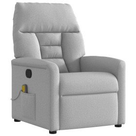 Sillón de masaje reclinable de tela gris nube en Sillones | Comprar online en Foru.es