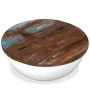 Mesa de centro de madera maciza reciclada blanca forma de bol de vidaXL, Mesas de centro - Ref: Foro24-245258, Precio: 146,36...