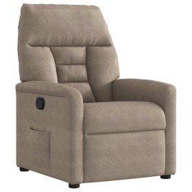 Sillón reclinable tela de microfibra gris taupe en Sillones | Comprar online en Foru.es