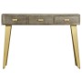 Mesa consola madera maciza de mango con latón gris 110x35x76 cm de vidaXL, Mesas auxiliares - Ref: Foro24-246682, Precio: 169...