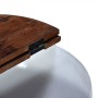 Mesa de centro de madera maciza reciclada blanca forma de bol de vidaXL, Mesas de centro - Ref: Foro24-245258, Precio: 148,54...