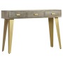 Mesa consola madera maciza de mango con latón gris 110x35x76 cm de vidaXL, Mesas auxiliares - Ref: Foro24-246682, Precio: 169...