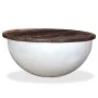 Mesa de centro de madera maciza reciclada blanca forma de bol de vidaXL, Mesas de centro - Ref: Foro24-245258, Precio: 146,36...