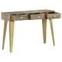 Solid mango wood console table with gray brass 110x35x76 cm by vidaXL, Side tables - Ref: Foro24-246682, Price: 162,26 €, Dis...