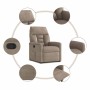 Sillón reclinable tela de microfibra gris taupe en Sillones | Comprar online en Foru.es