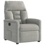 Sillón reclinable tela de microfibra gris claro en Sillones | Comprar online en Foru.es