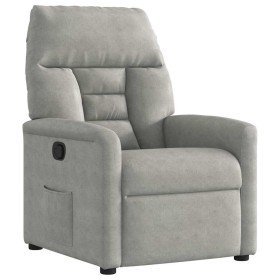 Sillón reclinable tela de microfibra gris claro en Sillones | Comprar online en Foru.es