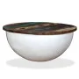 Mesa de centro de madera maciza reciclada blanca forma de bol de vidaXL, Mesas de centro - Ref: Foro24-245258, Precio: 146,36...