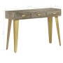Mesa consola madera maciza de mango con latón gris 110x35x76 cm de vidaXL, Mesas auxiliares - Ref: Foro24-246682, Precio: 169...