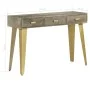 Solid mango wood console table with gray brass 110x35x76 cm by vidaXL, Side tables - Ref: Foro24-246682, Price: 162,26 €, Dis...