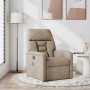 Sillón reclinable de masaje tela de microfibra gris taupe en Sillones | Comprar online en Foru.es