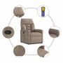 Sillón reclinable de masaje tela de microfibra gris taupe en Sillones | Comprar online en Foru.es