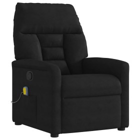 Sillón reclinable de masaje tela de microfibra negro en Sillones | Comprar online en Foru.es