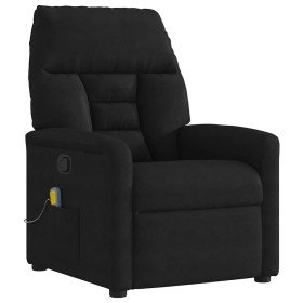 Sillón reclinable de masaje tela de microfibra negro en Sillones | Comprar online en Foru.es