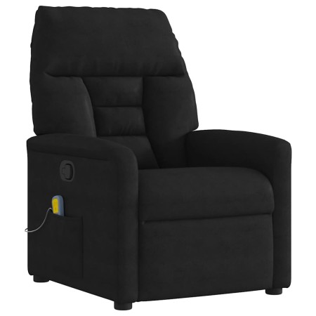 Sillón reclinable de masaje tela de microfibra negro en Sillones | Comprar online en Foru.es